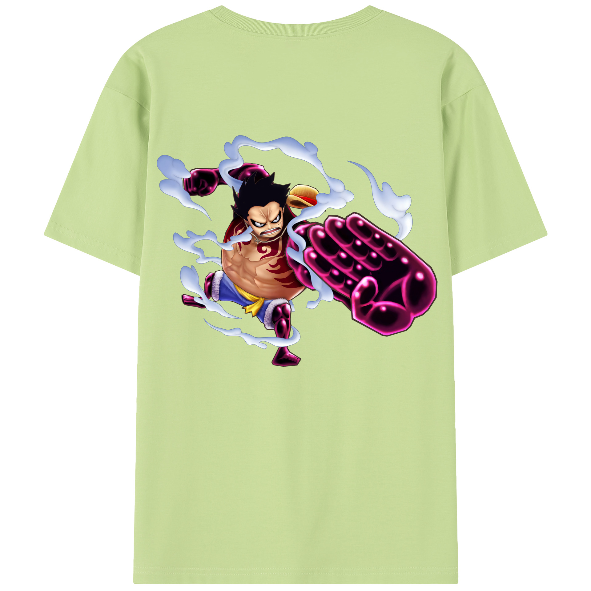 ワンピース モンキー・D・ルフィ ONE PIECE Monkey D. Luffy 綿100％半袖Tシャツ（背面プリント）